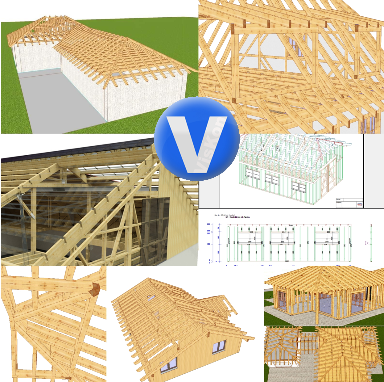 VISKON V15 3D-CAD/CAM Sektor A - Abbund-/Holzbau CAD - zum Kauf