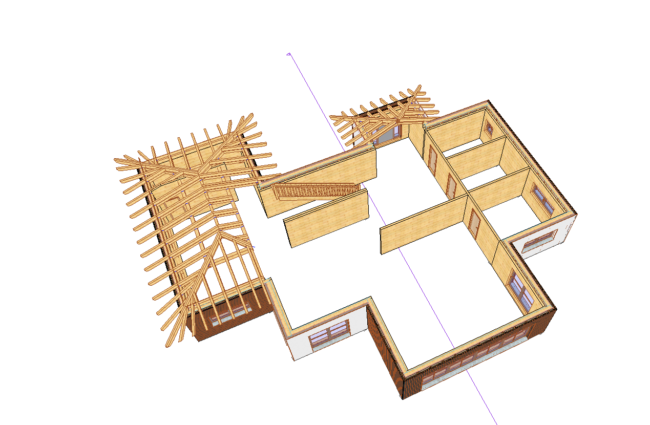 VISKON V16 3D-CAD/CAM | Sektor B - Holzrahmen-/ Holzmassiv-/ Blockhausbau | Zur Miete