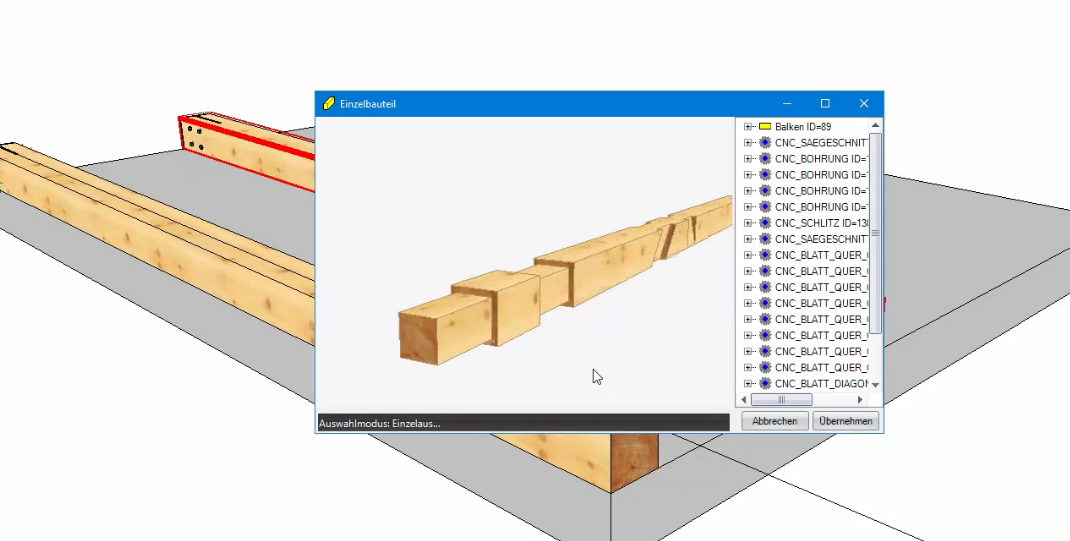 VISKON V18 3D-CAD/CAM - Sektor A (Abbund-/Holzbau CAD) | Zur Jahresmiete