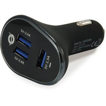 3-Port USB Car Charger,  31.5W