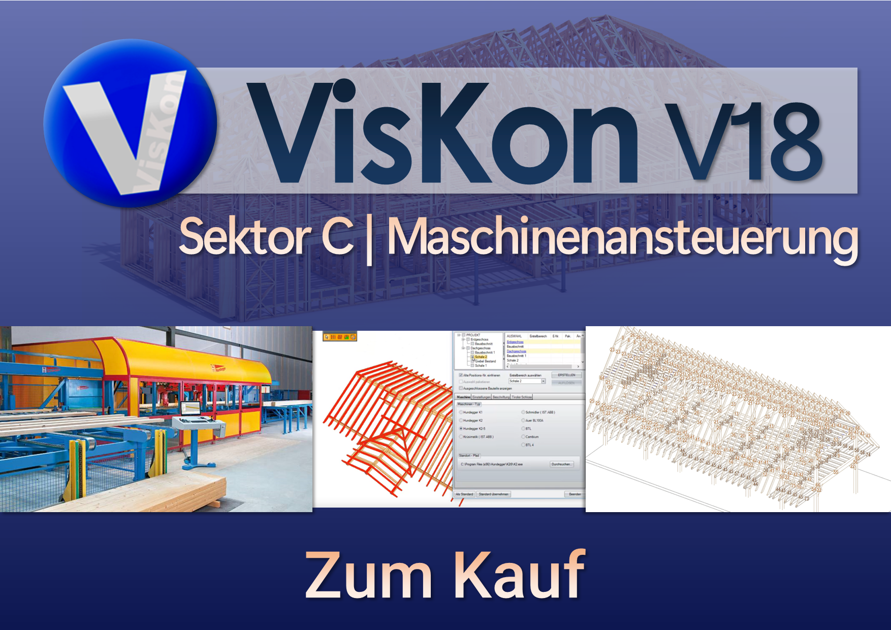 VISKON V18 3D-CAD/CAM - Sektor C (Maschinenansteuerung) | Zum Kauf